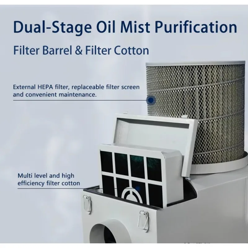 Horizontal Mechanical Centrifugal Oil Mist Purifier Motor 99% Efficiency Industrial Oil Mist Collector Fume Filter