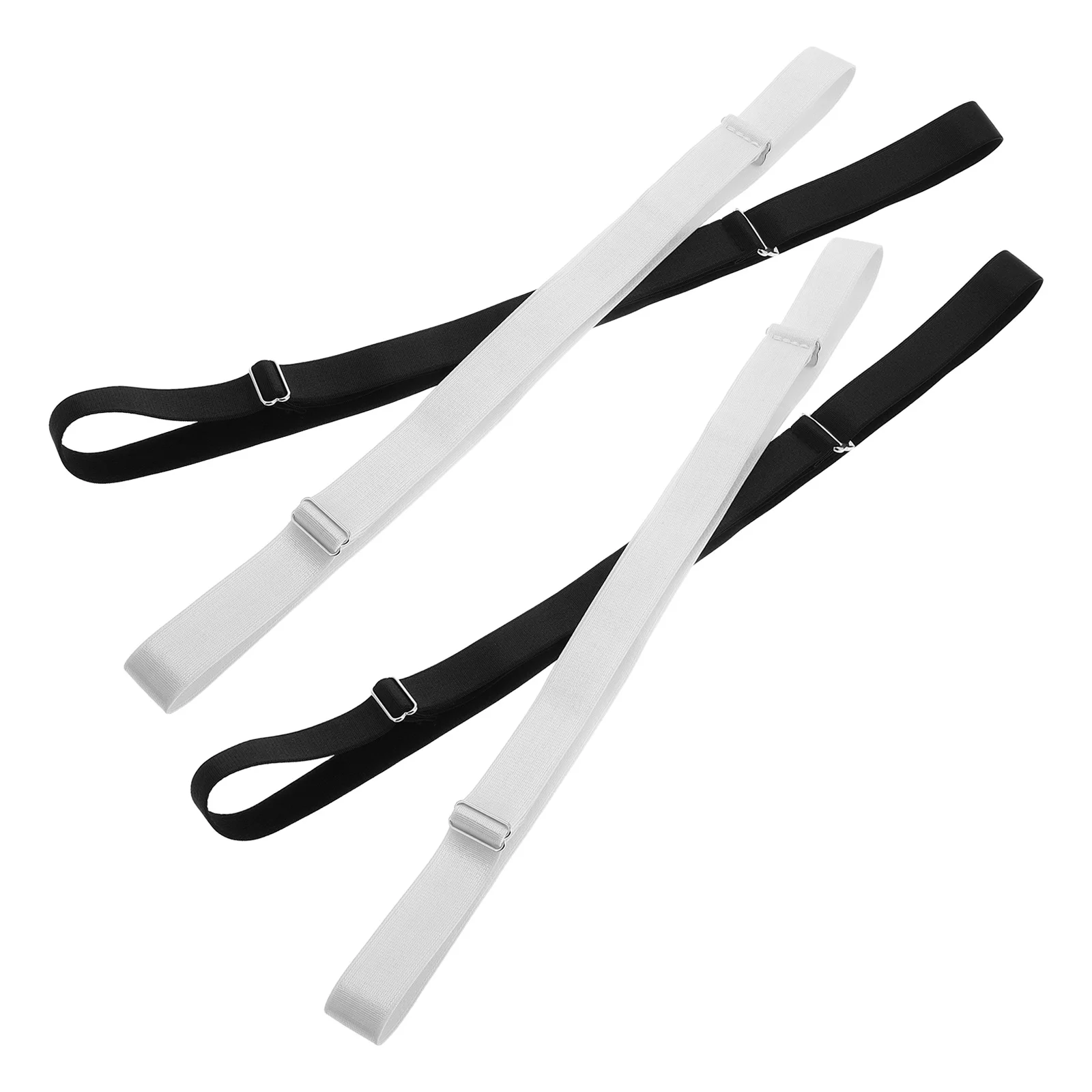 

4Pcs Adjustable Shirt Stay Belts Non Slip Clips for Men Women Shirt Holder Straps Wrinkle Wear Belts for Women