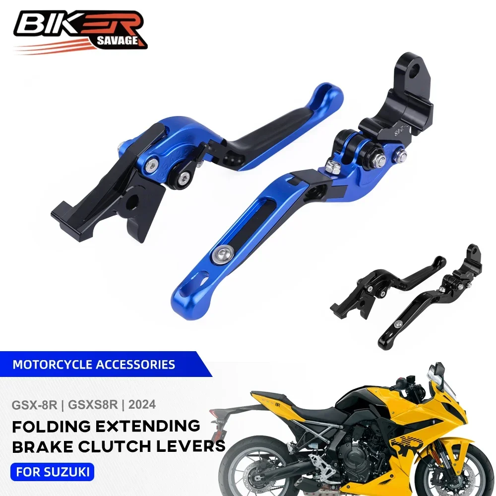 

For Suzuki GSX-8R GSXS8R 2024 Folding Brake Clutch Levers Motorcycle Accessories Adjustable Extendable Front Control Handles