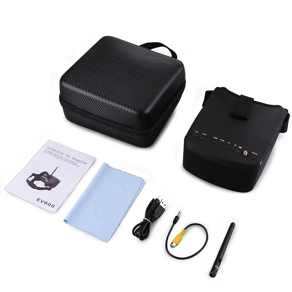 9IMOD 5.8G 40CH FPV LS-800D Goggles 5inch HD LCD 16:9 Display Ratio with DVR Headset Dual Antenna Receiver VR Glasses For RC FPV