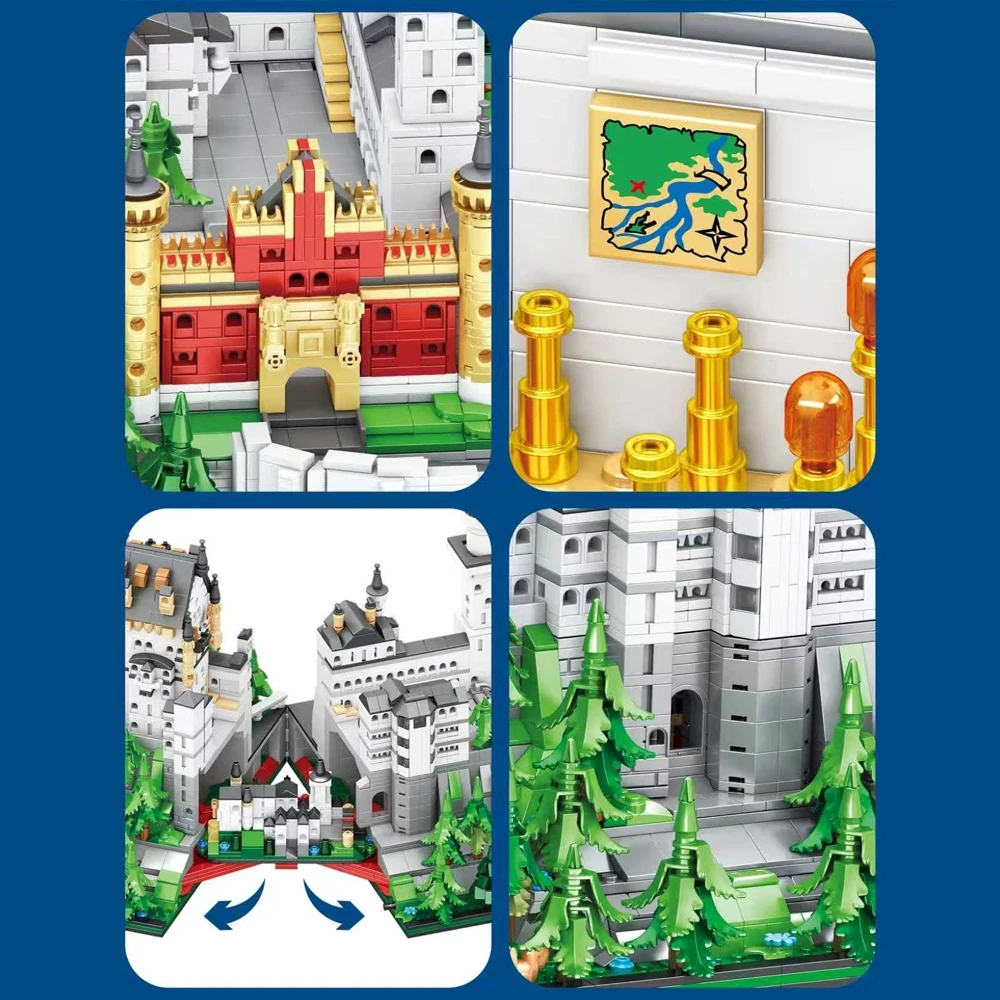 ชุดตัวต่อปราสาทหงส์ 5421 ชิ้น ชุดโมเดลสถาปัตยกรรมชื่อดังระดับโลก ของสะสม ของเล่นประกอบสำหรับผู้ใหญ่และเด็ก ของขวัญ