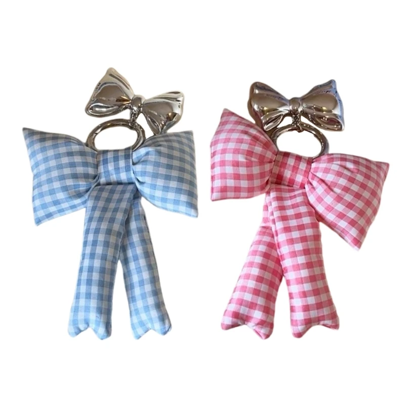 Elegant Soft Fabric Keychain with Stylish Bowknot Designs Portable Special Gifts for Friend and Family Daily Use