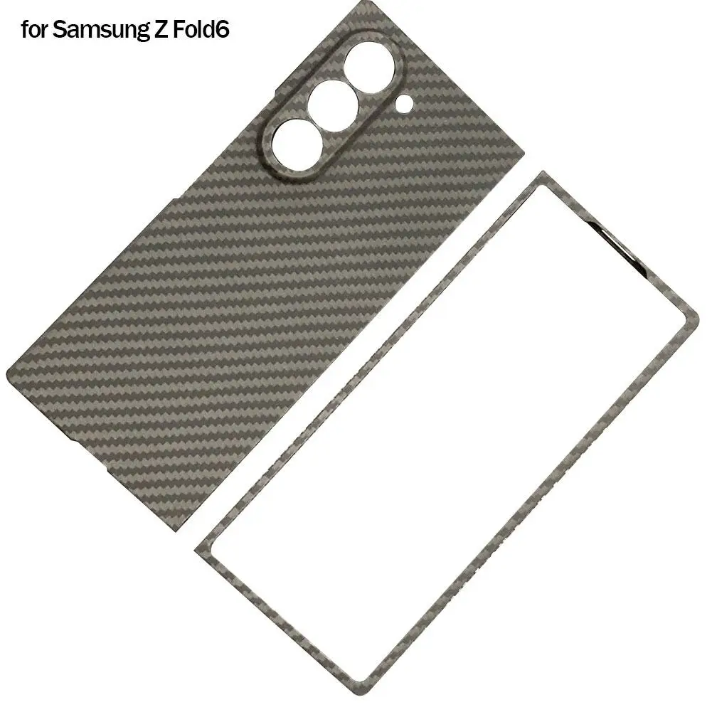 Imagem -06 - Real de Fibra de Carbono para Samsung Galaxy z Dobre Aramida Ultra-fino Anti-queda Tampa do Telefone Case