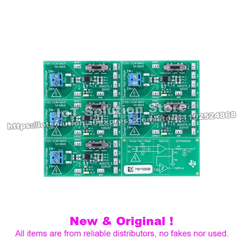 INA310AEVM — INA310 evaluation module for –4-V to 110-V, 1.3-MHz analog current-sense amplifier