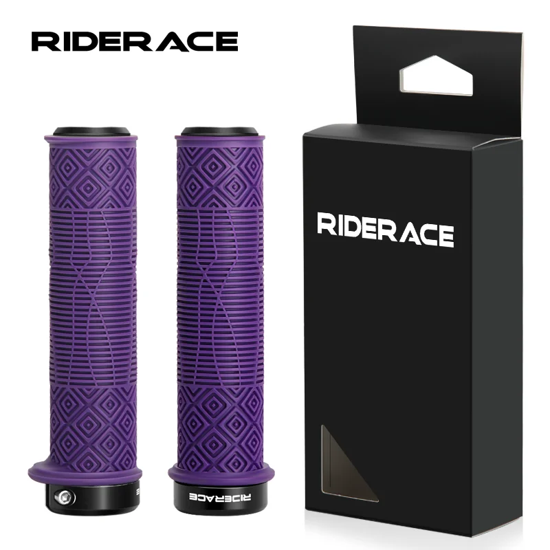 RIDERACE poignées de guidon de vélo TPR caoutchouc ergonomique montagne vtt vélo poignée barre Bmx poignée de direction anti-dérapant extrémités de barre confortables