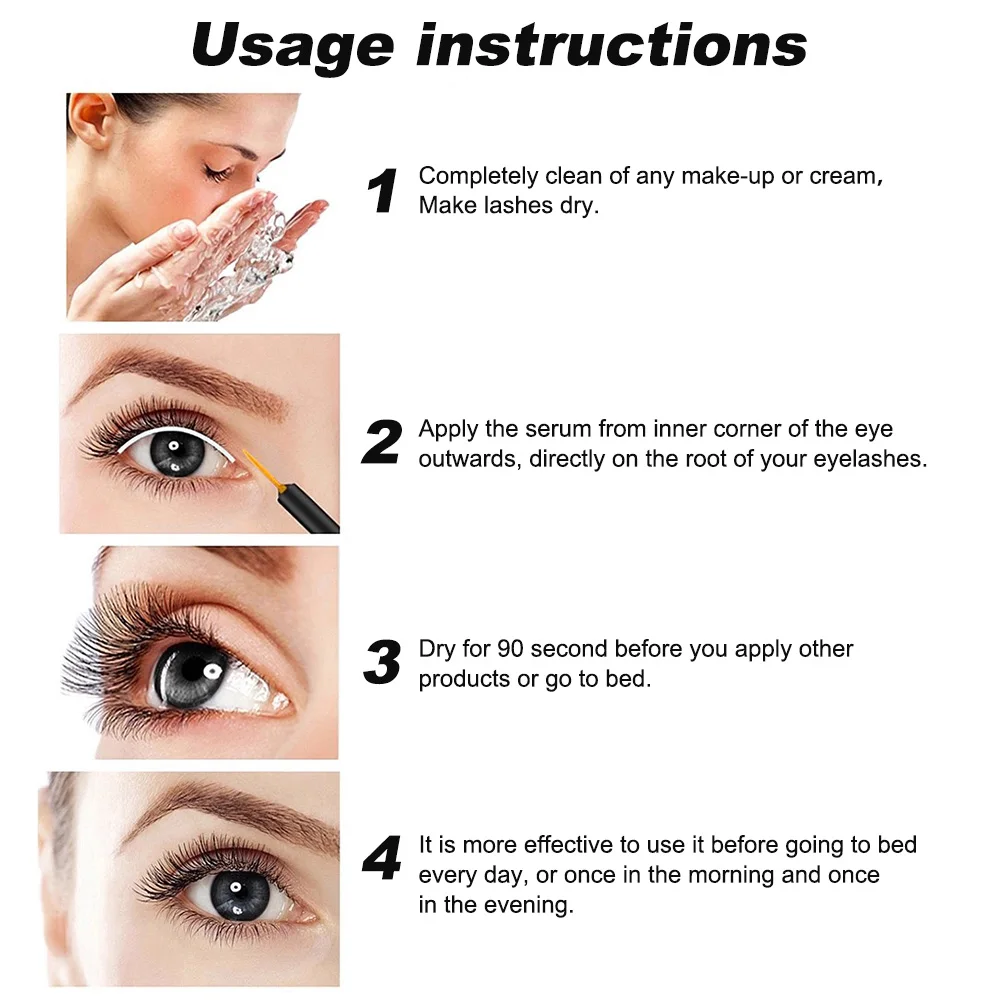 Voedende Wimpers Groei Serum Dikker Curling Wimpergroei Vloeistof Natuurlijke Slanke Wimper Extender Voor Vrouwen
