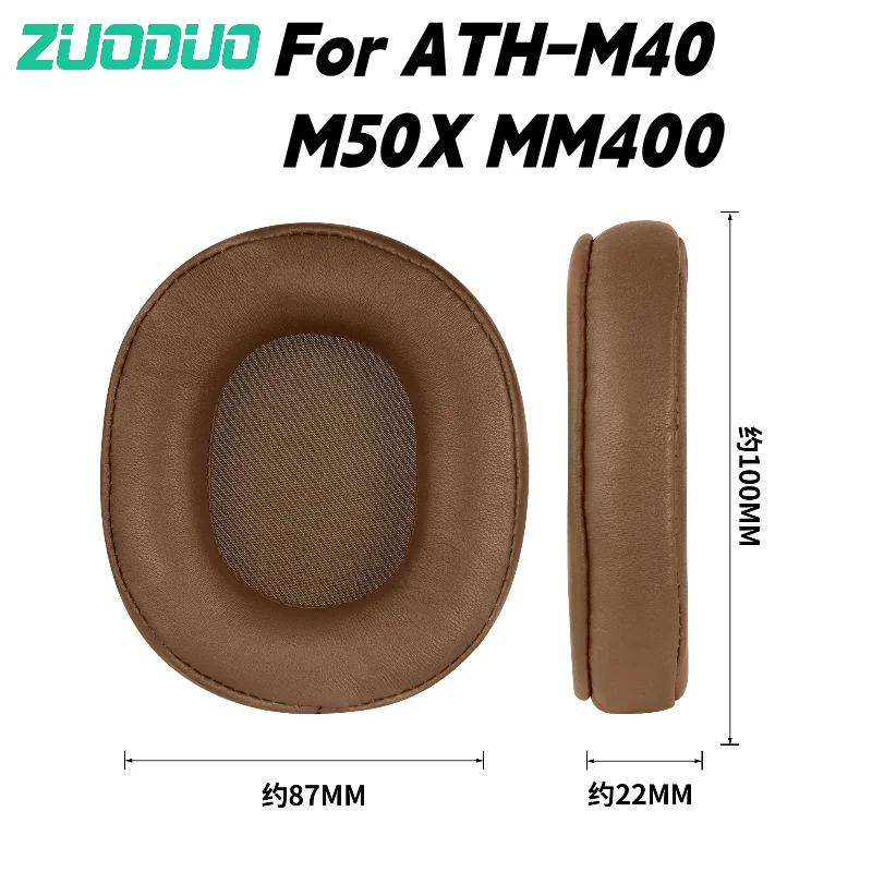 For Audio-Technica ATH M50X M40 MM400 Headphone Earpads Sheepskin Leather Noise Isolation Ear Cushion Studio Accessories