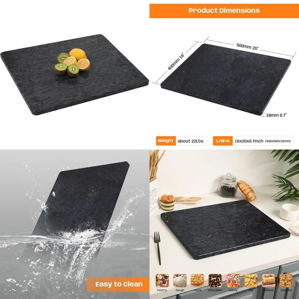 

Большая нескользящая мраморная разделочная доска для кухни, идеально подходит для выпечки, сыра, кусочков, шоколада и кондитерских изделий.