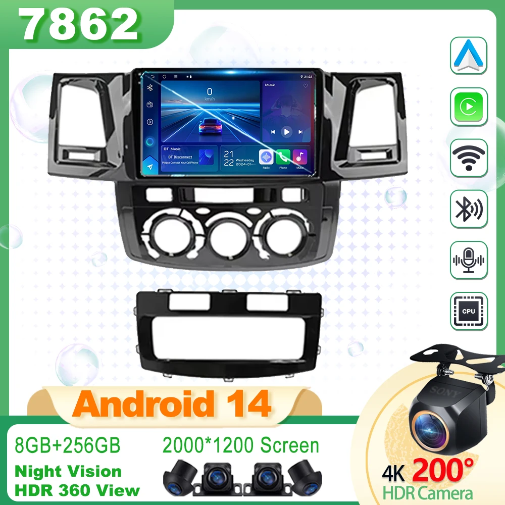 

For Toyota Fortuner Hilux 2007-2015 Car Android Mirror Link Car Multimedia Player Intelligent System Stereo Head Unit Bluetooth