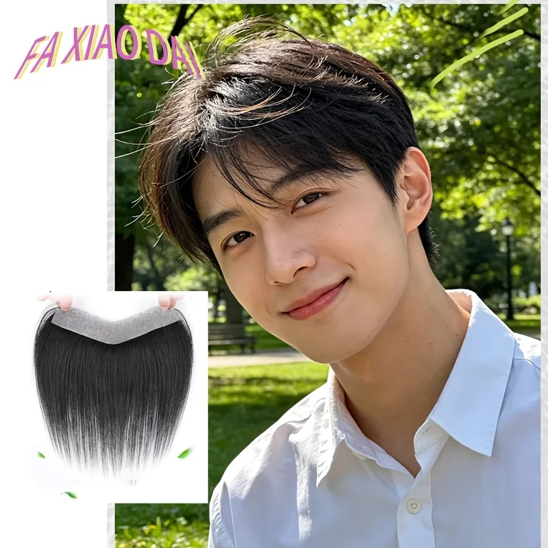 mens-hand-knitted-hairline-toupee-seamless-frontal-hairpiece-straight-human-hair-fringe-easy-apply-breathable-daily-use