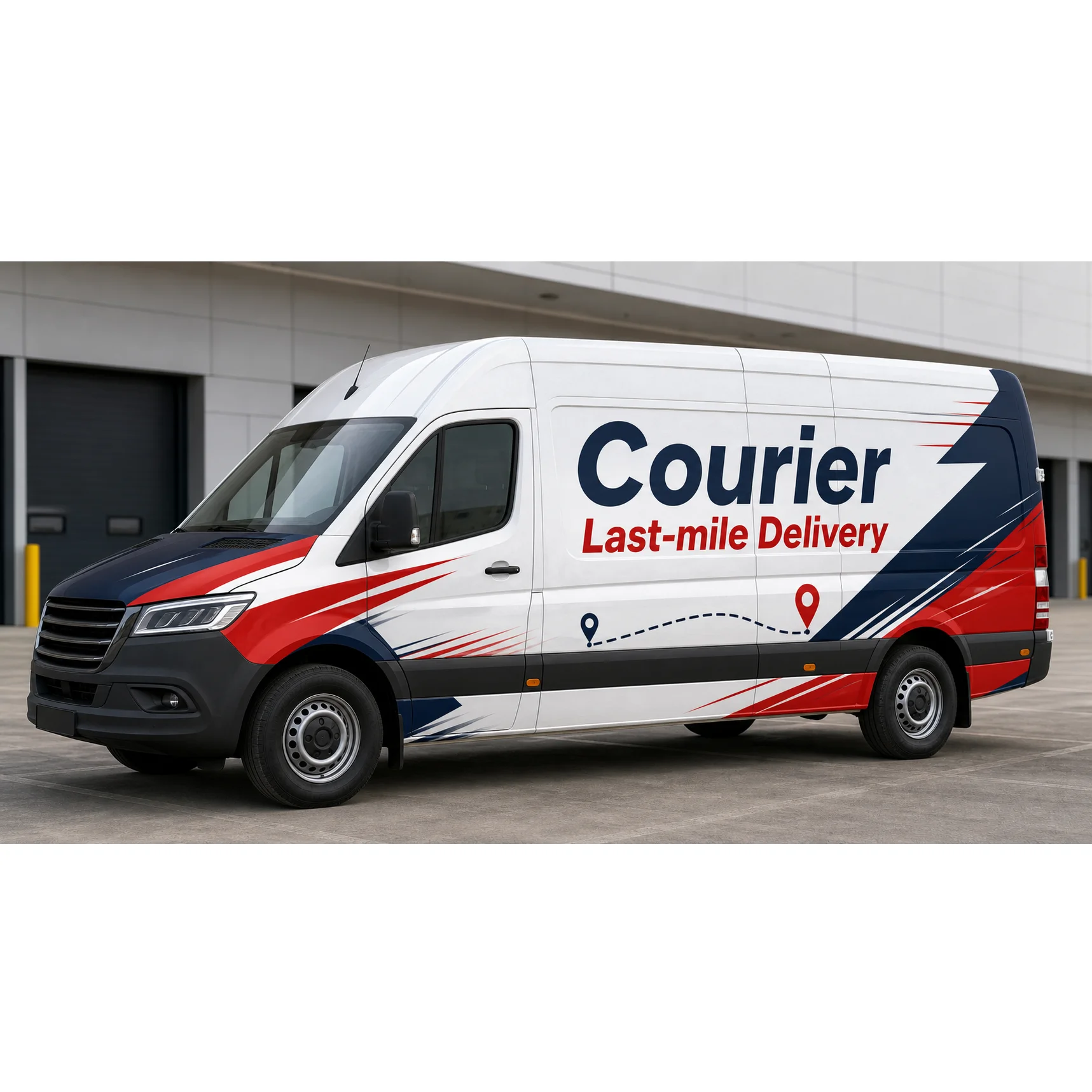 Custom Van Full Body Vinyl Wrap Personalized Logo Advertising Graphic Decal for Courier and Last-Mile Delivery Vehicles