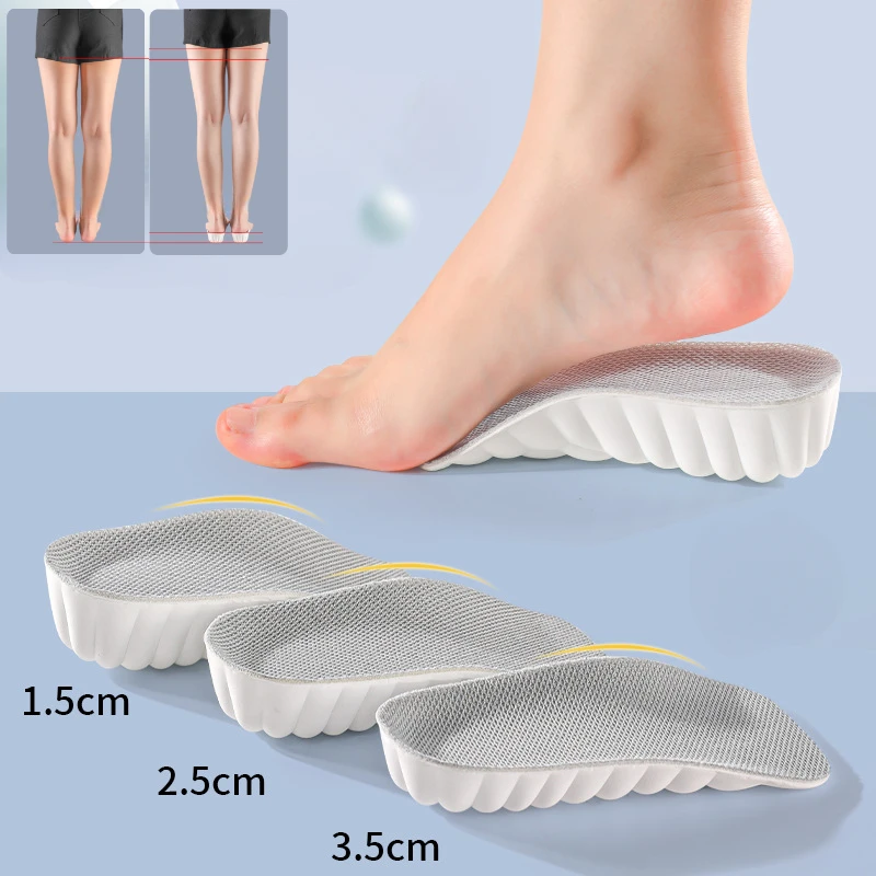 1 Pair Height Increase Insole Heel Lifting Inserts Shoe Foot Care Protector Elastic Cushion Arch Support Insert for Unisex