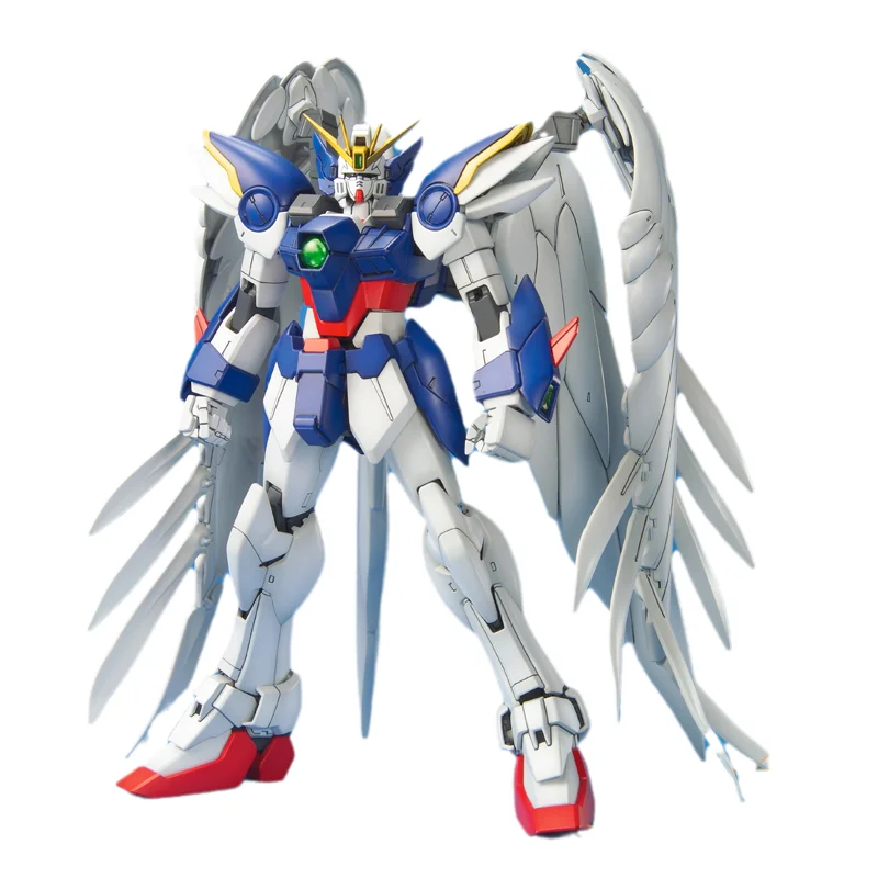 Bandai Original GUNDAM Anime modelo MG serie 1/100 WING GUNDAM ZERO figura de acción modelos de ensamblaje juguetes regalos para niños