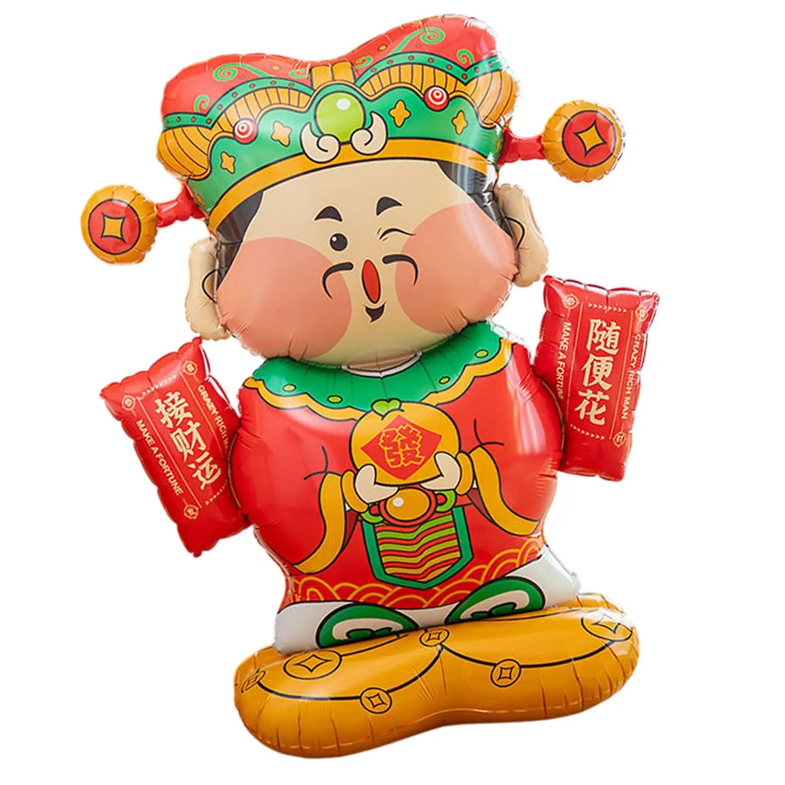 

Chinese New Year Balloons God of Wealth Standing Balloon Ornament for Home Decor Self 3D Standing Chinese Inflatable Balloon