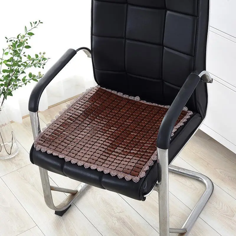 Non-Slip Bamboo Seat Cushion for Office and Computer Chair, Cool Cushion for Sofa, Boss Chair, Car Seat Mat, New, Summer