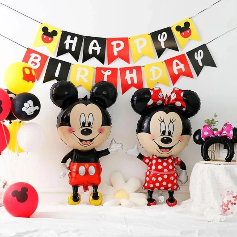 Disney Classics Mickey Minnie Mouse Aluminum Film Balloon Mickey Mouse Children Cartoon Birthday Decoration Party Shower Balloon