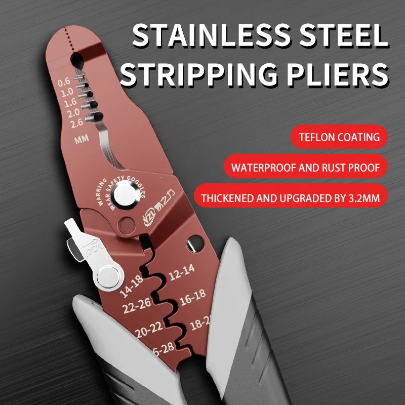 Multi-function wire strippers for electricians, wire cutters, wire cutters, wire pullers, wire pullers, wire pickers, scissors,