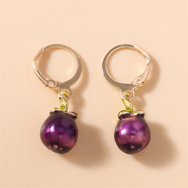 Modische Frucht-Ohrringe für Damen, Erdbeere, Apfel, Mais, Chili, Hängeohrringe, Mädchen, Party, Festival, Schmuck, Geschenke – Detail 23