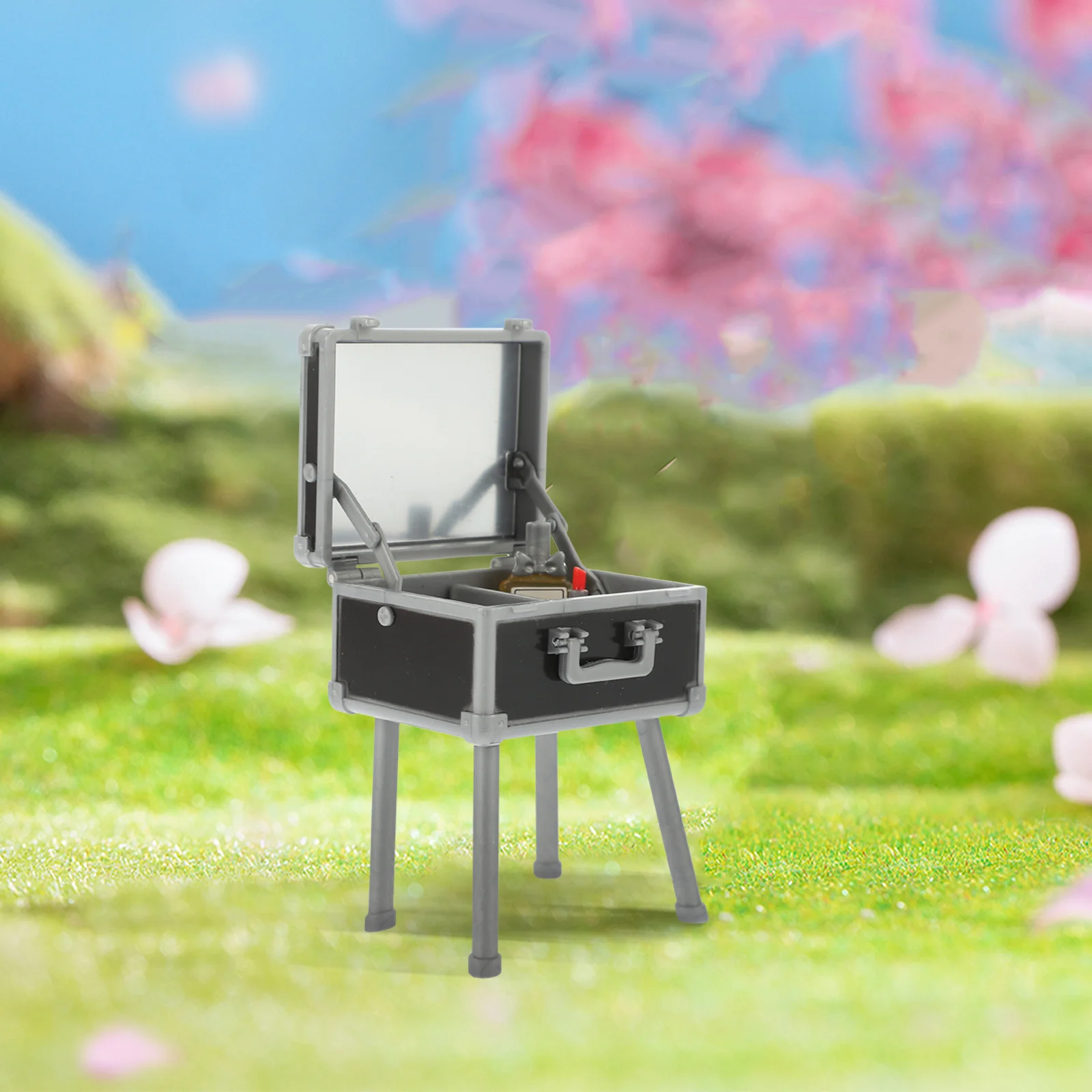 3 قطع من صندوق مكياج مصغر لمحاكاة أحمر الشفاه، زينة زخرفية مدمجة لمشهد المنزل الصغير، دعامة ديكور سطح المكتب #5