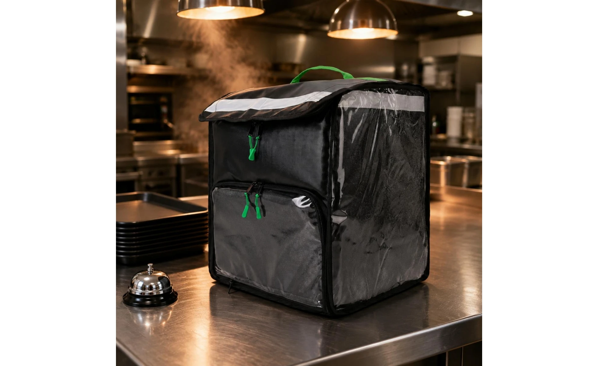 PVC Delivery Thermal Backpack Heavy Duty Waterproof Food Delivery Backpack Easy to Clean Removable Divider for Couriers