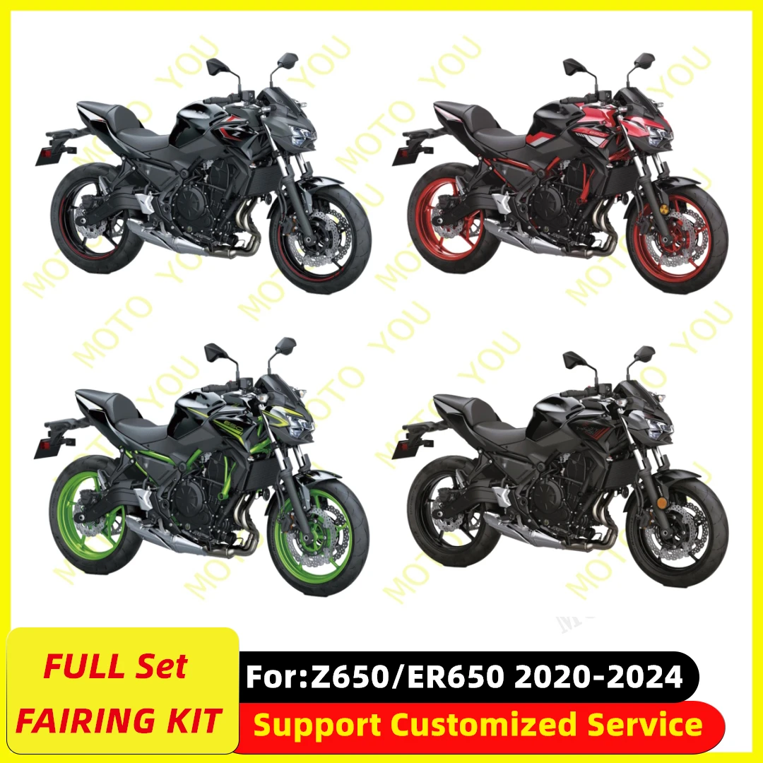 

New ABS Plastic Fairing Kit Fit For Kawasaki Z650 ER650 2020 2021 2022 2023 2024 Full Motorcycle Fairing Painted Bodywork 4 Gif