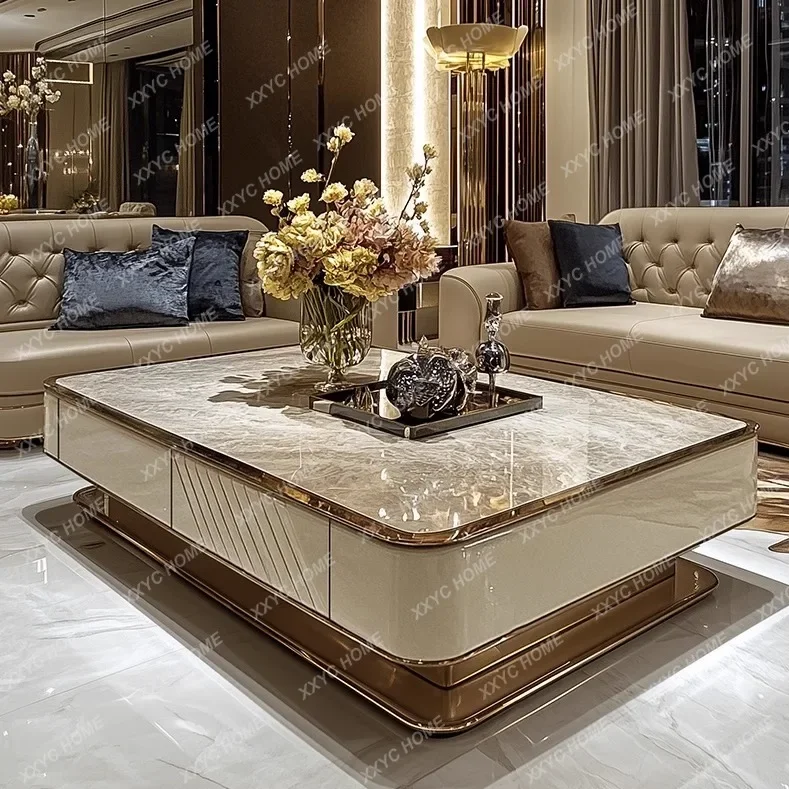 Y High-end large living room coffee table household microcrystalline stone high-end sense