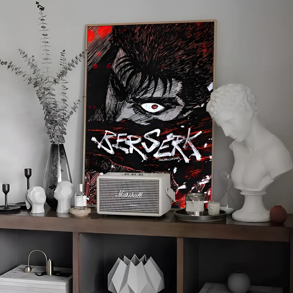 Anime Berserk Anime Posters Sticky Waterproof Paper Sticker Coffee House Bar Kawaii Room Decor