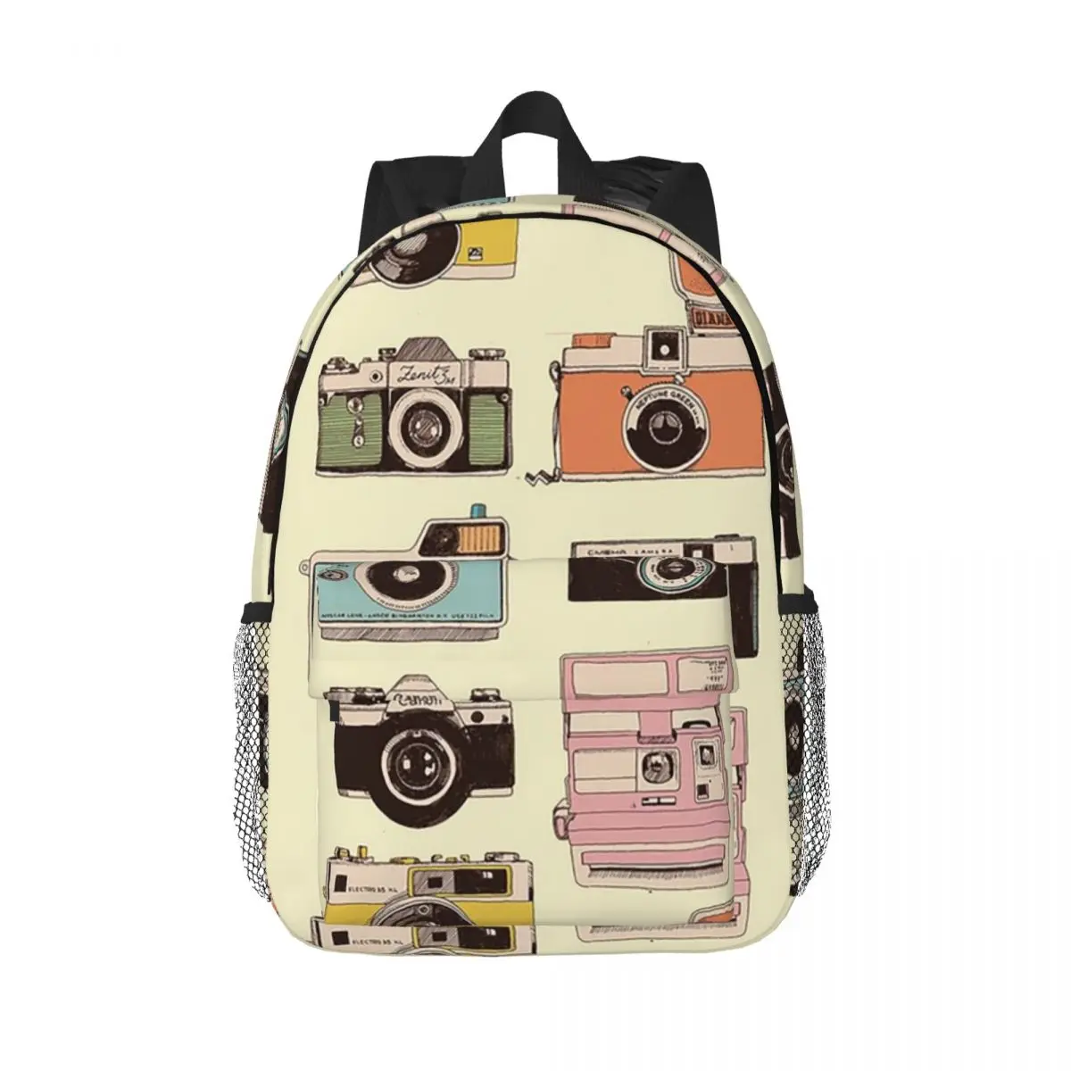 Vintage Camera Backpacks Teenager Bookbag Fashion Students School Bags Travel Rucksack Shoulder Bag Large Capacity