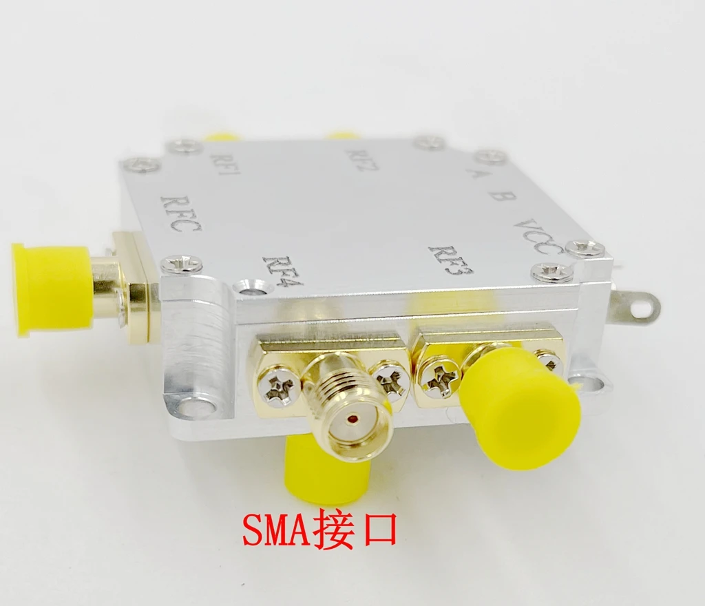 SP4T All quad RF electronic switches 10-6GHz broadband wide and high isolation low insertion loss, small size with shell