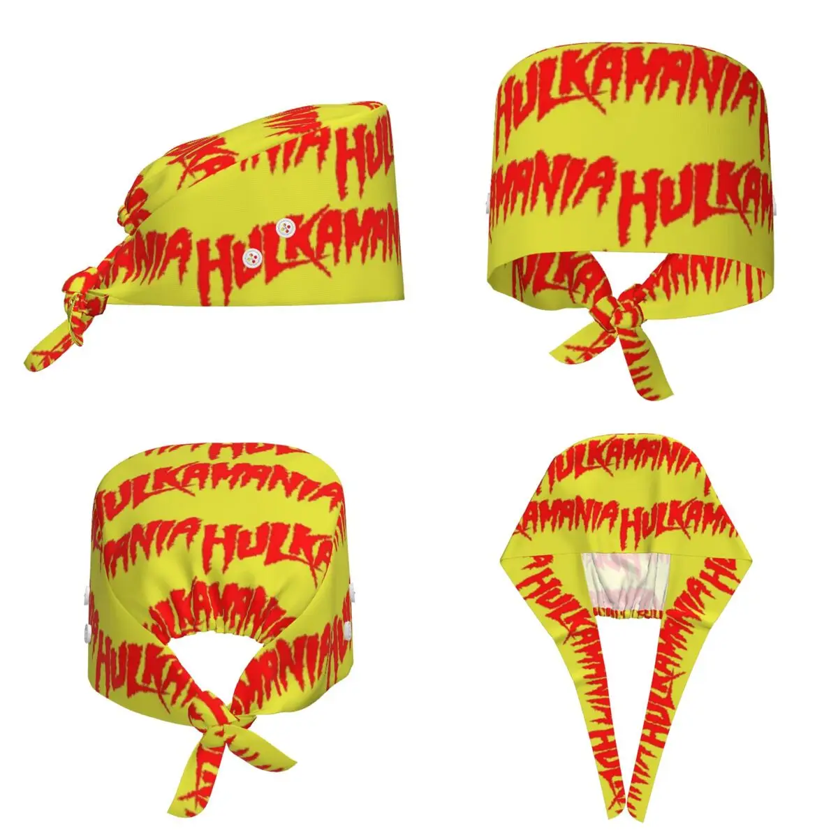 Hulk Hogan Hulkamania Scrub Hat Doctor Working Surgical Cap Unisex Adjustable Nursing Caps for Dentist