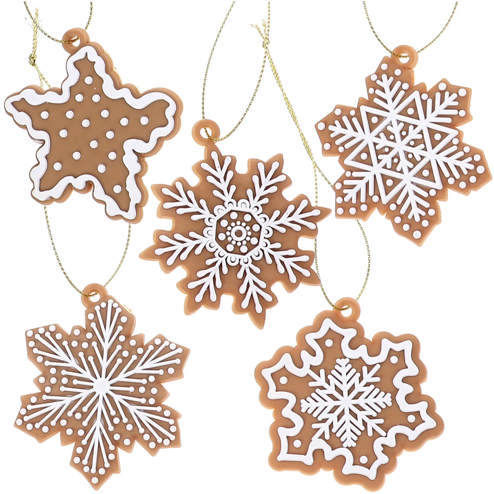 

20pcs Christmas Tree naments Snowflakes Hanging Decor for Xmas Party Decoration Supplies Sturdy Material