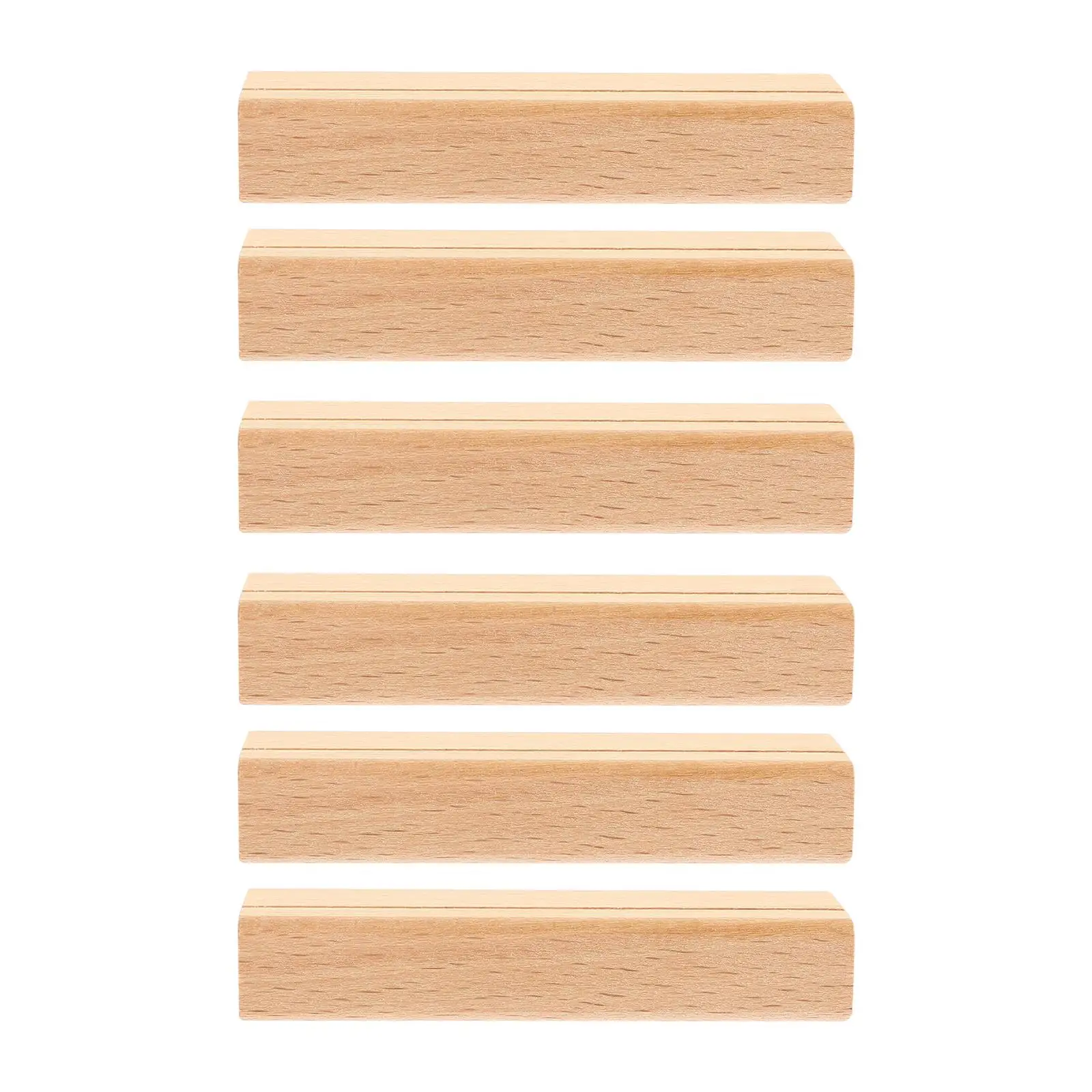 

6 Pcs Bookmark Holder Card Stand Note Clips Retro Office Supplies Desk Wooden Table Sign Holders Accessories Postcard Display