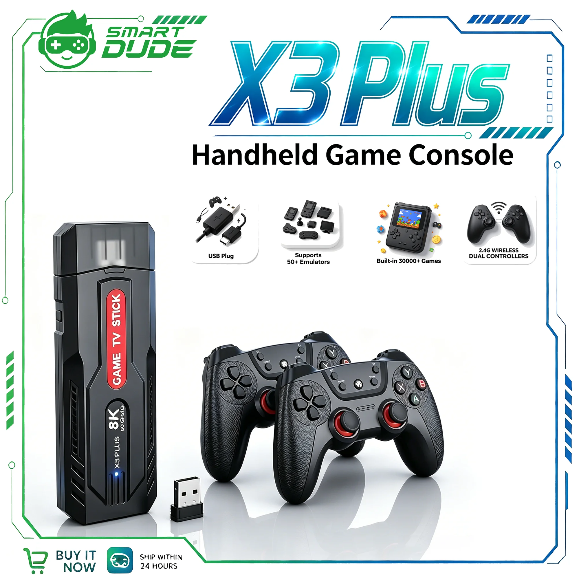 Gaming Console Chinese - SMARTDUDE X3 Plus 4K Ultra HD