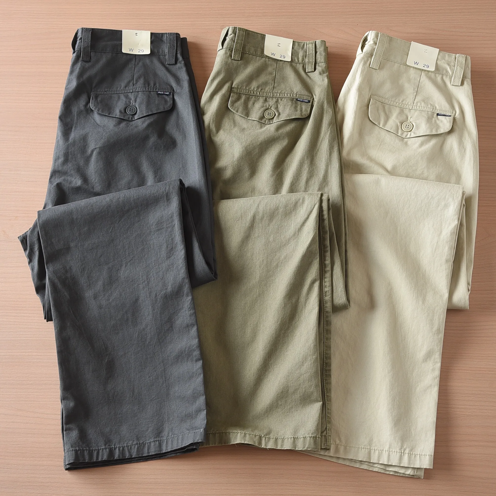 2026 Summer New American Retro Comfortable Woven Twill Cargo Pants Men's 100%Cotton Fashion Multi-pocket Straight Casual Trouser