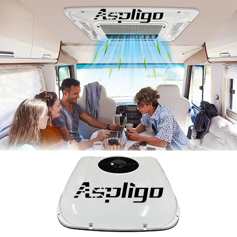 Aspligo Electric RV Air Conditioner 12V Fast Cooling Car Roof Air Conditioning 24V for SUV Motorhome Truck Camper Van Caravans