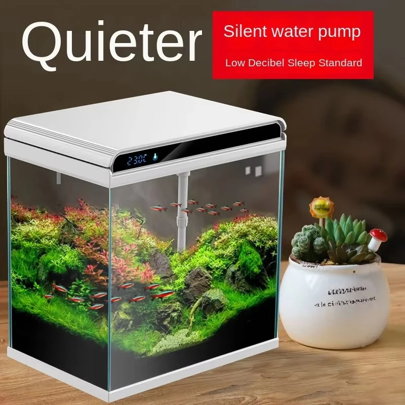creative  aquarium turtle goldfish tank multiple filtration digital temperature display environmentally friendly desktop type