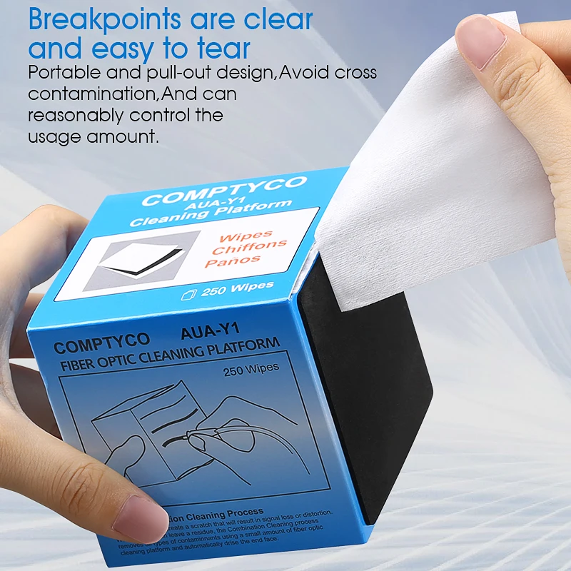 COMPTYCO AUA-Y1 Fiber End Face Cleaning Paper Dustfree Paper Optical Fiber Wipe Paper FTTH Fiber Optic Clean Paper Tool