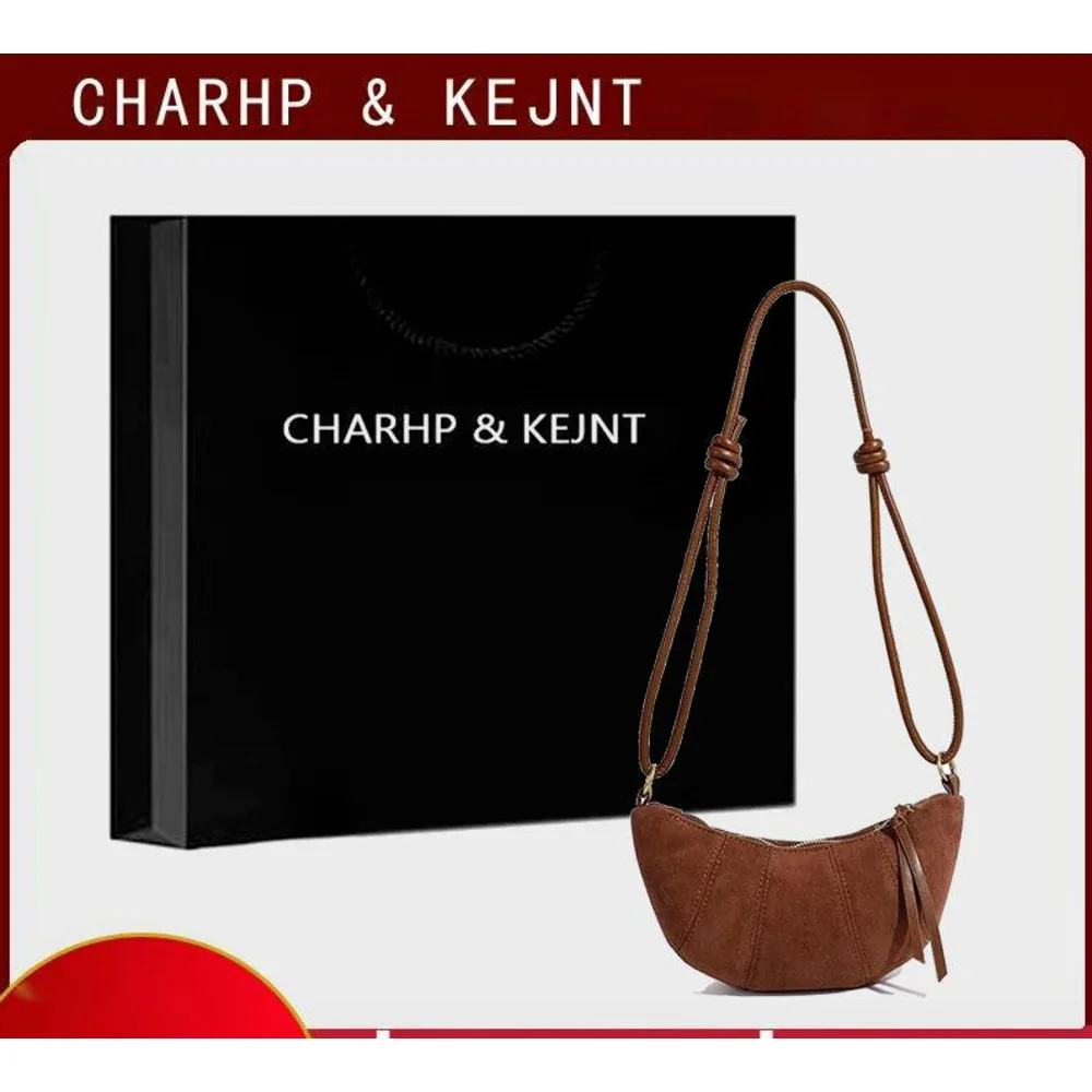 CHARHP&KEJNT borsa a tracolla da donna alla moda con tracolla singola, versatile, con croissant di nicchia_voghion.com