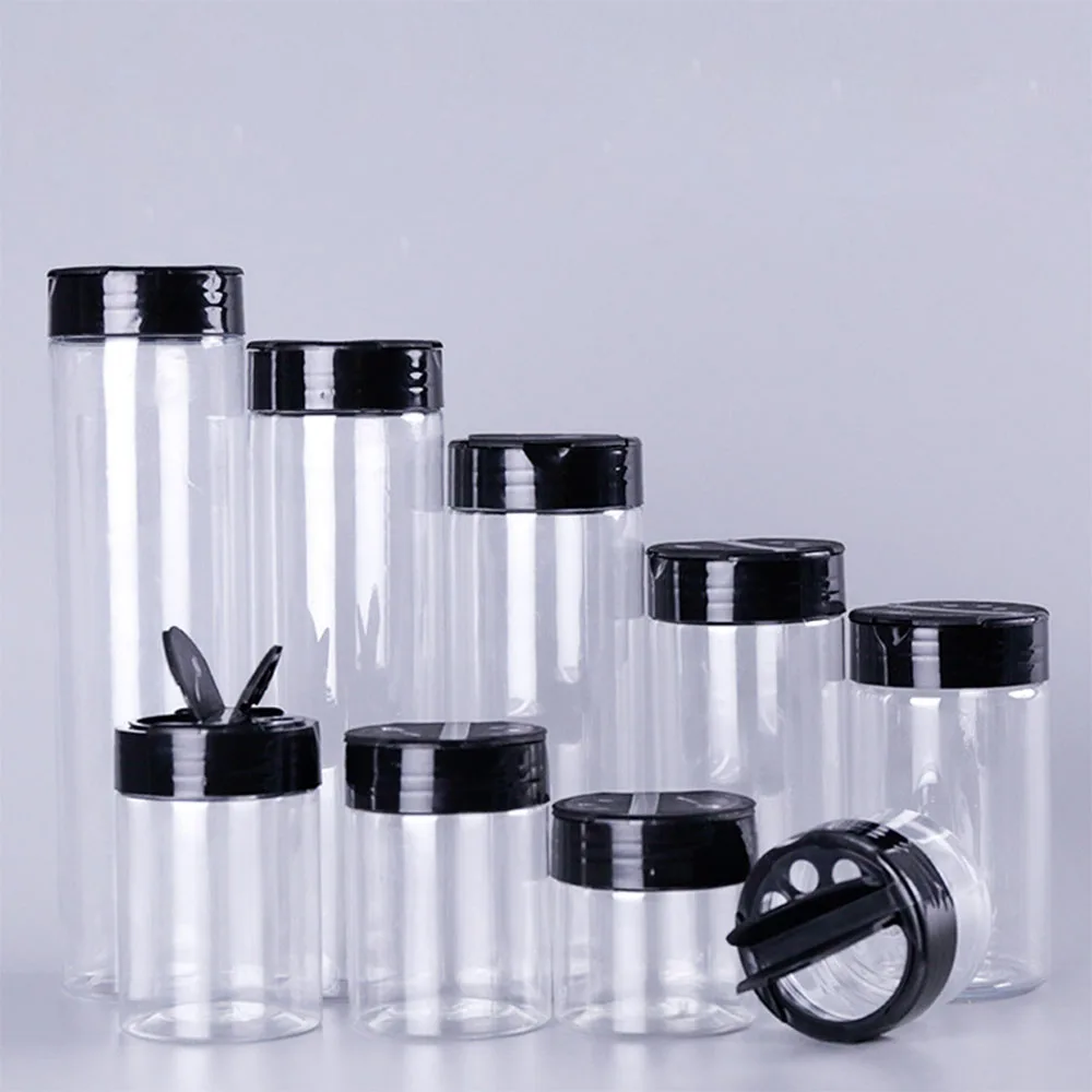 

30pcs Plastic Spice Jar with Shaker Lids Seasoning Jar Transparent Condiment Bottle Kitchen Salt Pepper Powder Storage Container