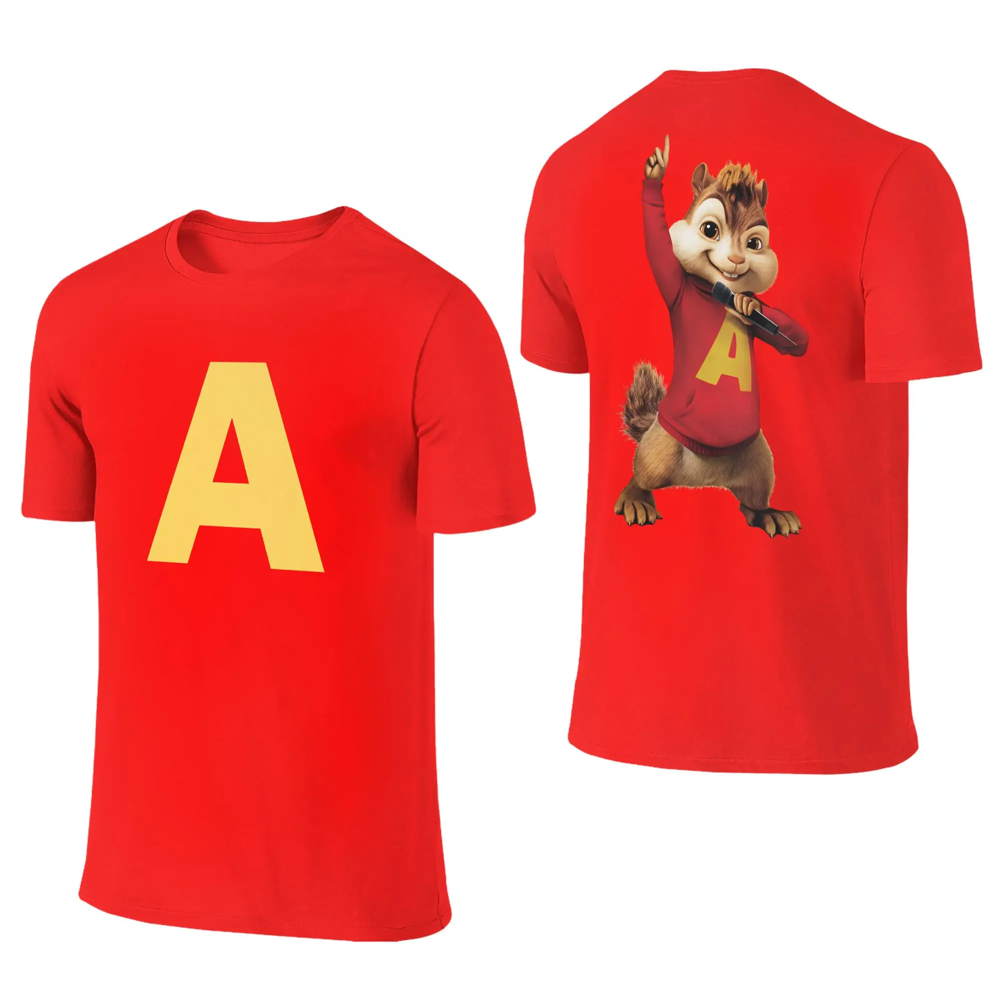 Vintage Alvin and The Chipmunks T-Shirts for Men Round Neck Cotton T Shirt  Short Sleeve Tee Shirt Original Clothing