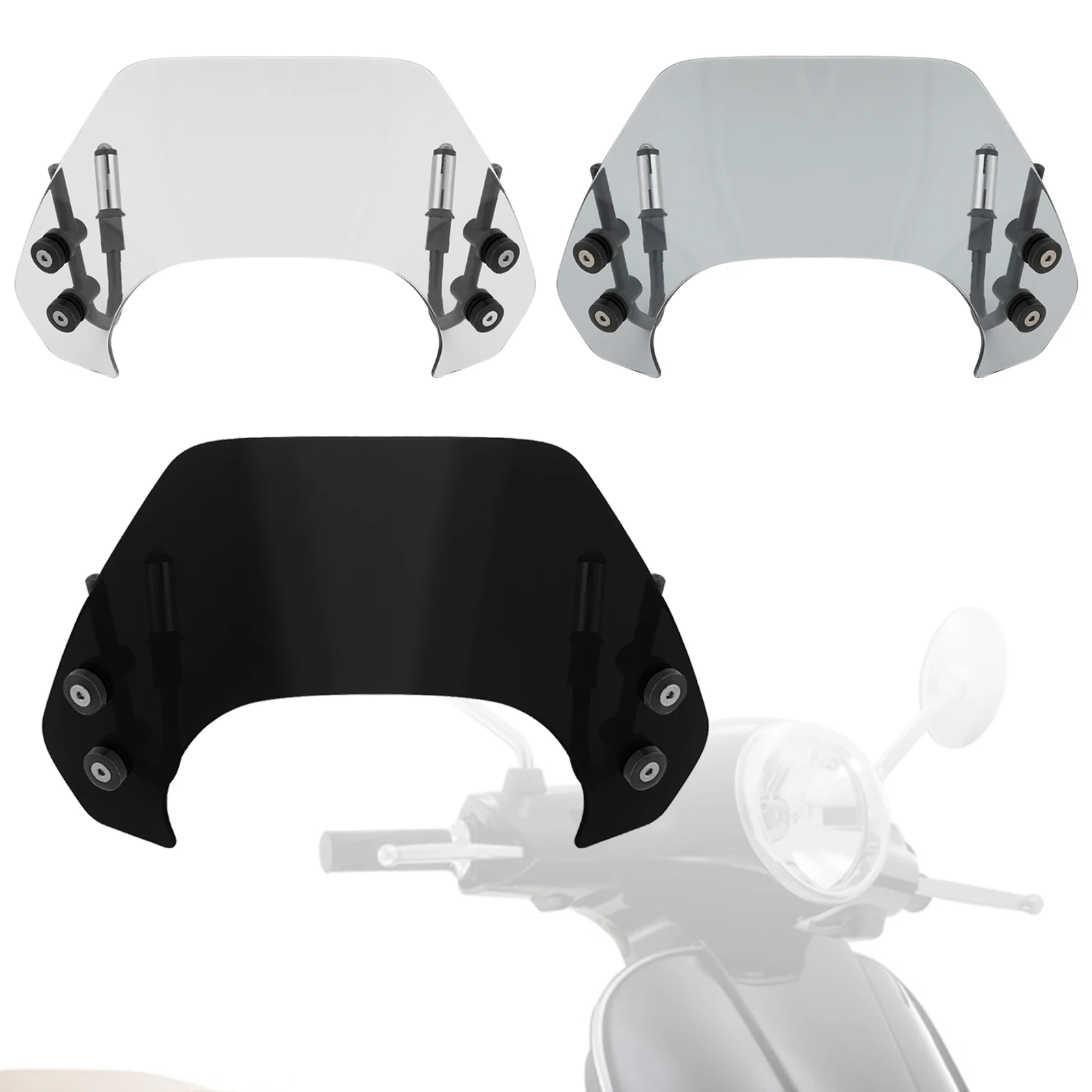 

Artudatech Short Motorcycle Windshield WindScreen fit for Vespa Sprint 150 2016-2023