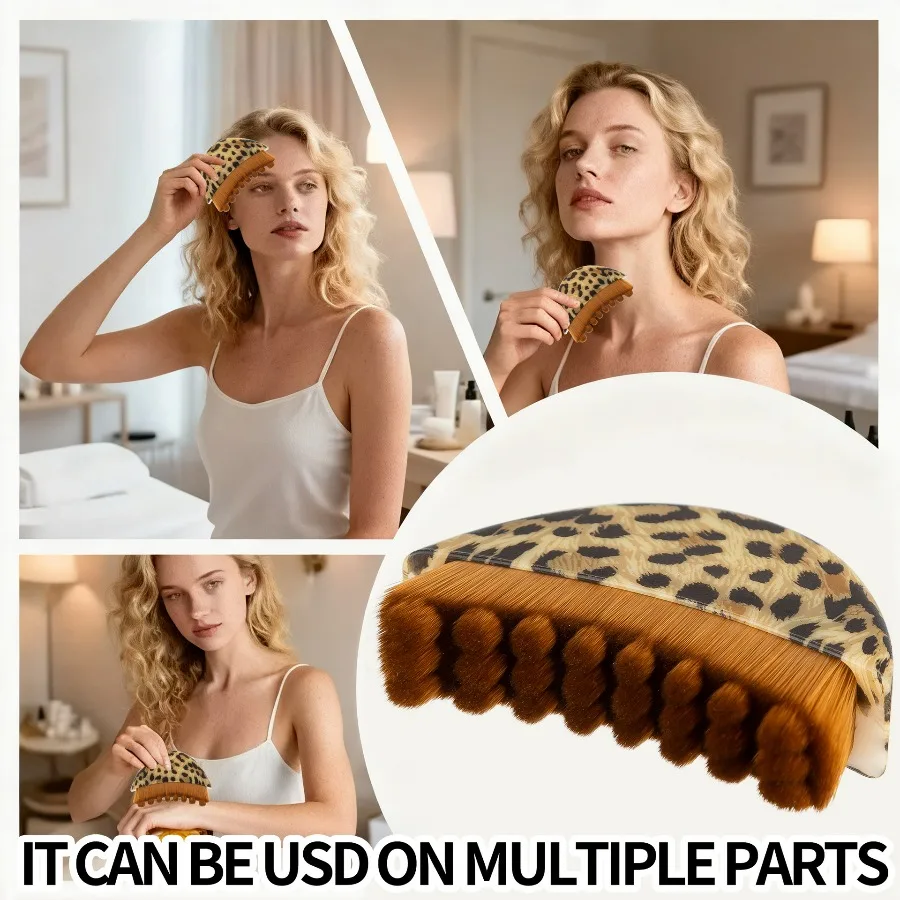 فرشاة تدليك الوجه للوجه والفك، فرشاة جافة مريحة مصممة لتناسب كونتور دقيق، أداة تدليك يدوية للبشرة