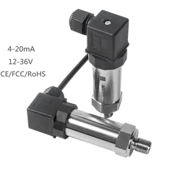 Transmissor de pressão, 4 Sensor de 20ma, fonte 12-36V, água, gás, óleo, líquido, 150psi, calibre NPT1/4, 0.5bar, 1bar, 16 bar, 25 bar