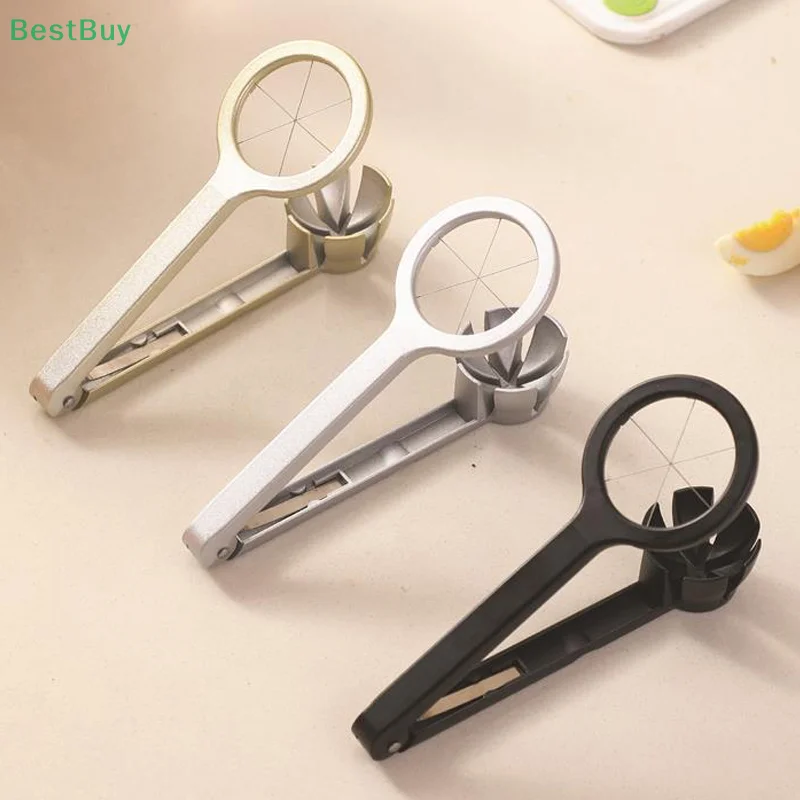 Practical Aluminum Alloy Manual Egg Cutter Portable Durable Preserved Egg Splitter Non-slip Section Divider Food Splitter Hotel