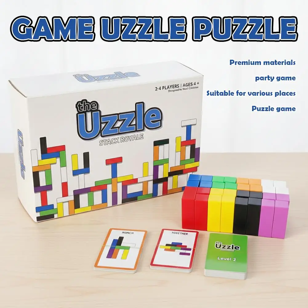 

Настольная игра-головоломка Uzzle, пластиковая, для развития логического мышления, интерактивная, для всей семьи, для вечеринок, развивающая игрушка-головоломка для детей