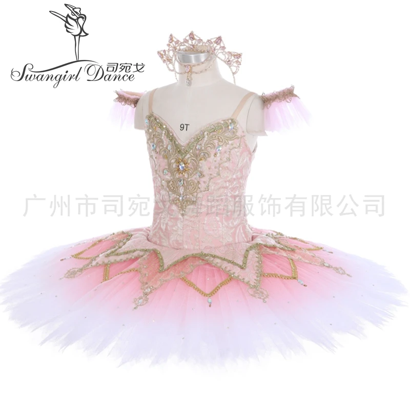 Pink Fairy Doll Variation Ballet Tutu For Girls YAGP Competition Professional Ballet Costumes Dress BT4191