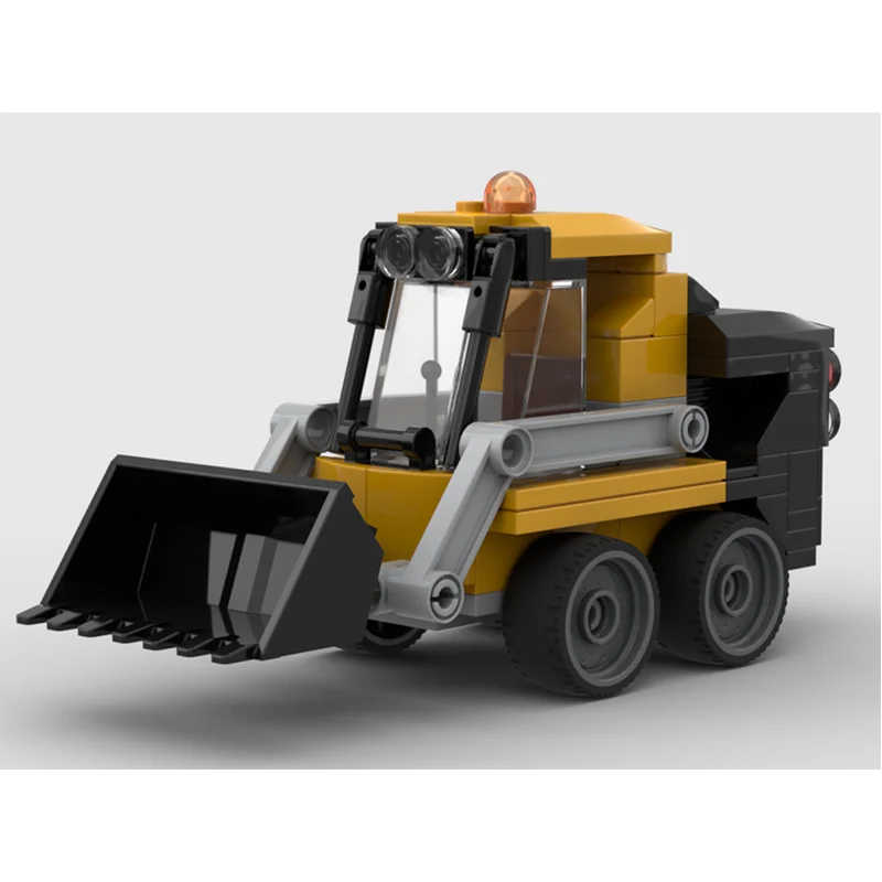 336 Pieces of Car Model MOC Crawler-Type Wheeled Dual-Drive Loader Creative Educational Children's Building Blocks Gift