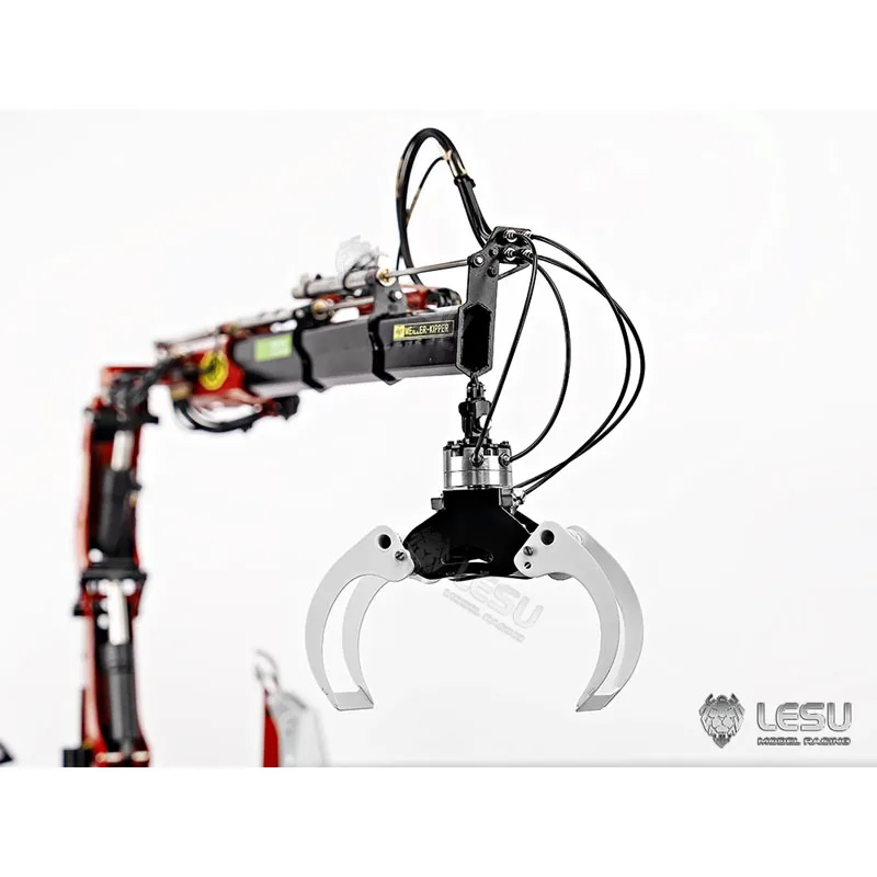 1/14 camión modelo de Control remoto velocidad láser grúa de madera hidráulica camión montado excavadora DIY LS-A0056 abrazadera de madera