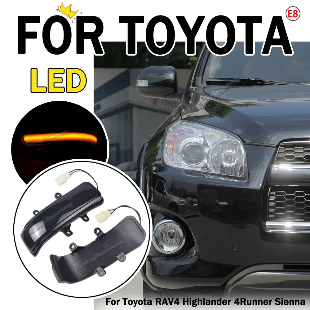 Side Mirror Indicator Dynamic Turn Signal LED Light For Toyota RAV4 XA30 Vanguard Previa Estima Alphard AH20 Vellfire Noah