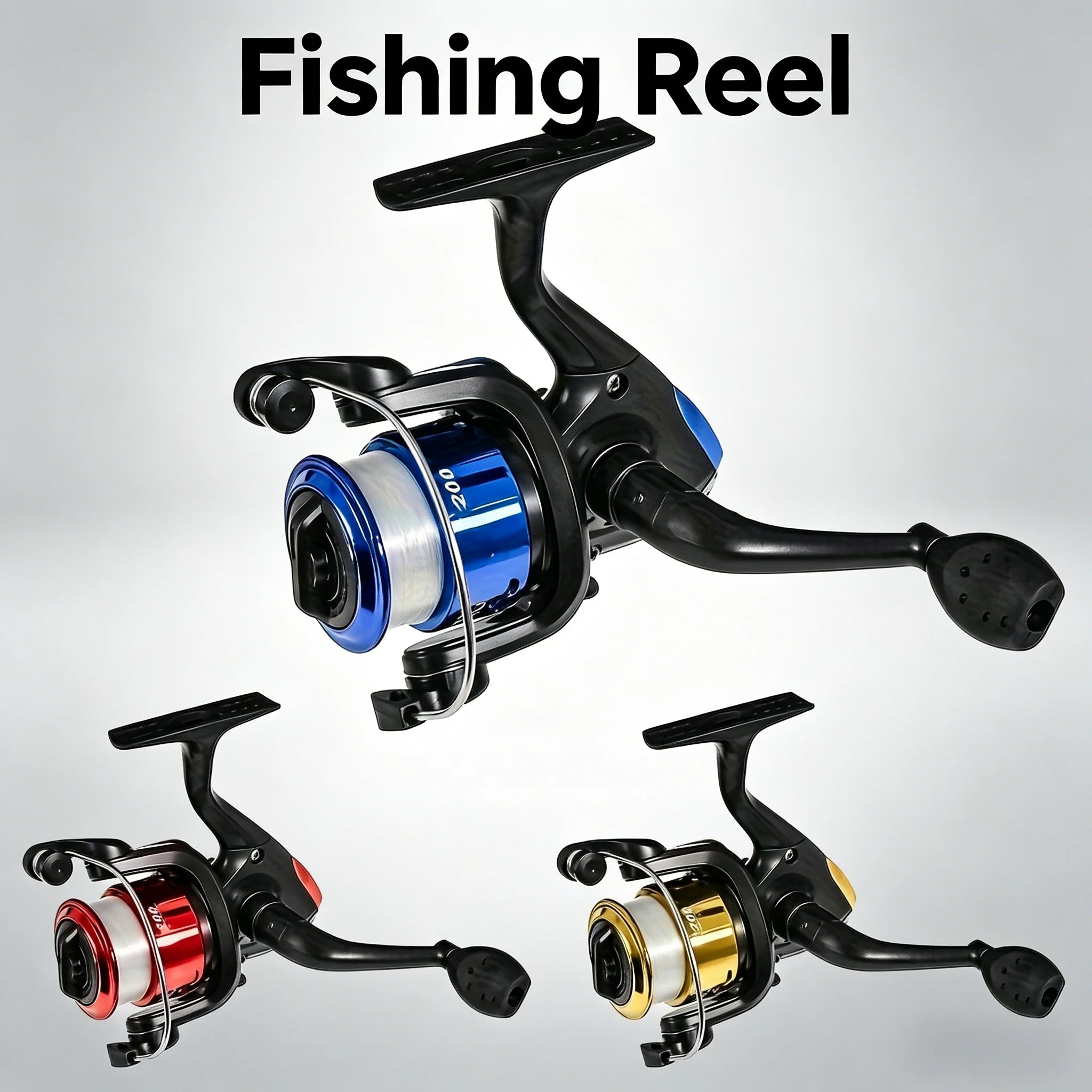 1 small fishing reel with line, spinning reel, dock fishing reel, fishing gear, sea fishing rod, lure rod, fishing reel, both ha